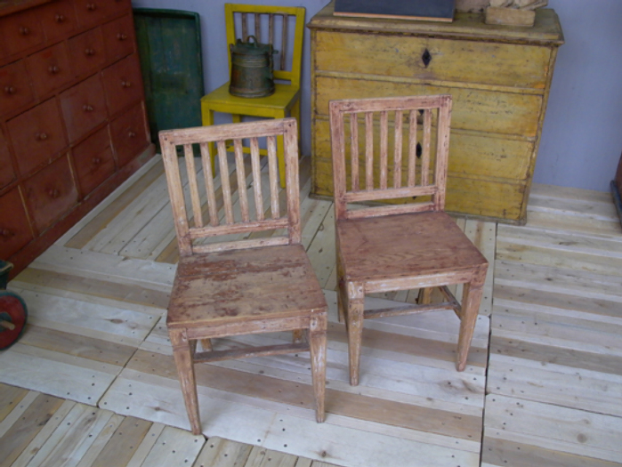 pair of 2 wonderful gustavian chairs, Sweden, 18th/19th century - #10113
