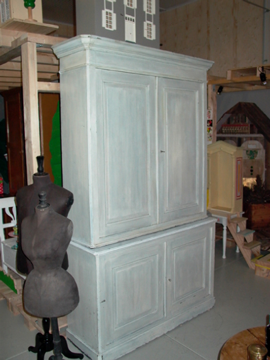 huge white painted cabinet, France, 19th/20th century - #10371