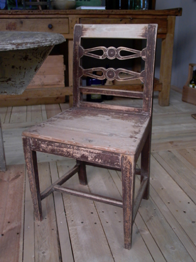 pair of 2 allomoge gustavian chairs, great patina, Sweden, 19th century - #10229_a/b