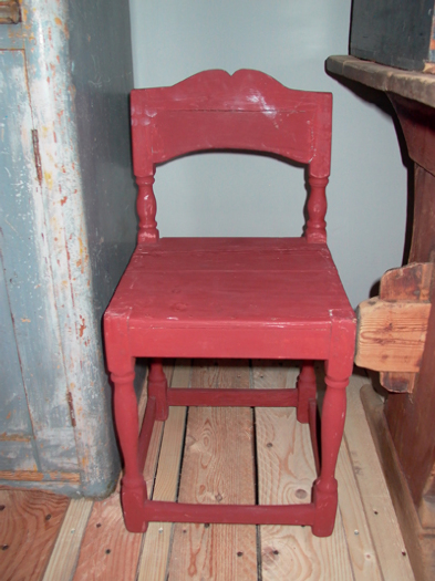 great red baroque chair, Sweden, 19th century - #10228_a