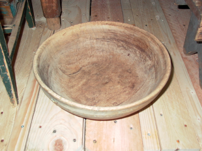 untouched wooden bowl, 19th century, Sweden - #10166